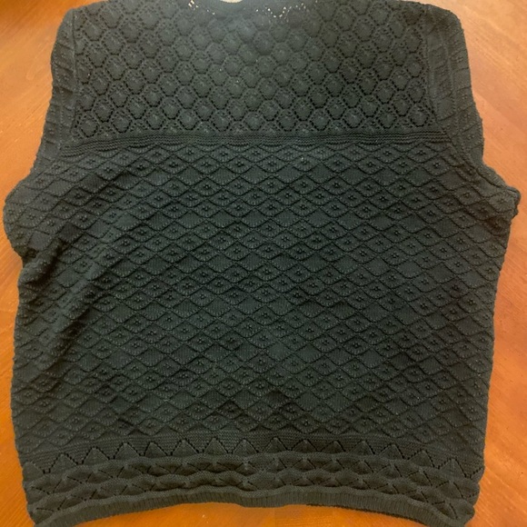 Dark Academia Crochet Cardigan XL Black - Picture 4 of 7